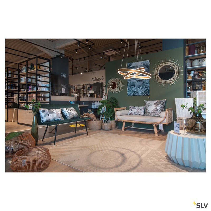 ONE DOUBLE PHASE up/down, brass pendant light, 35W 2700/3000K 130°