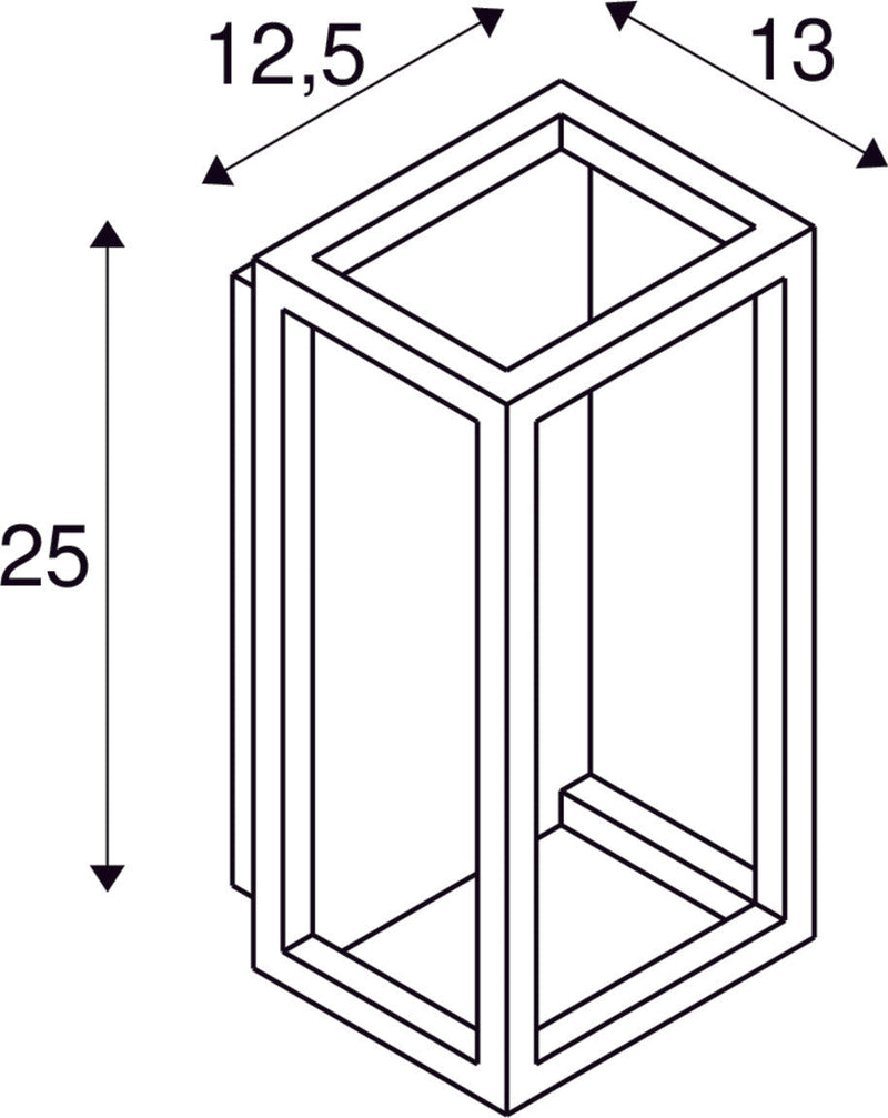 QUADRULO WL, LED outdoor wall-mounted light, anthracite