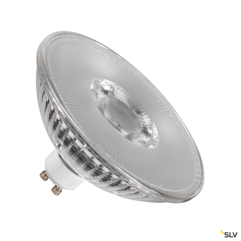 QPAR111 GU10, transparent LED light, 8W 2700K CRI90 38°