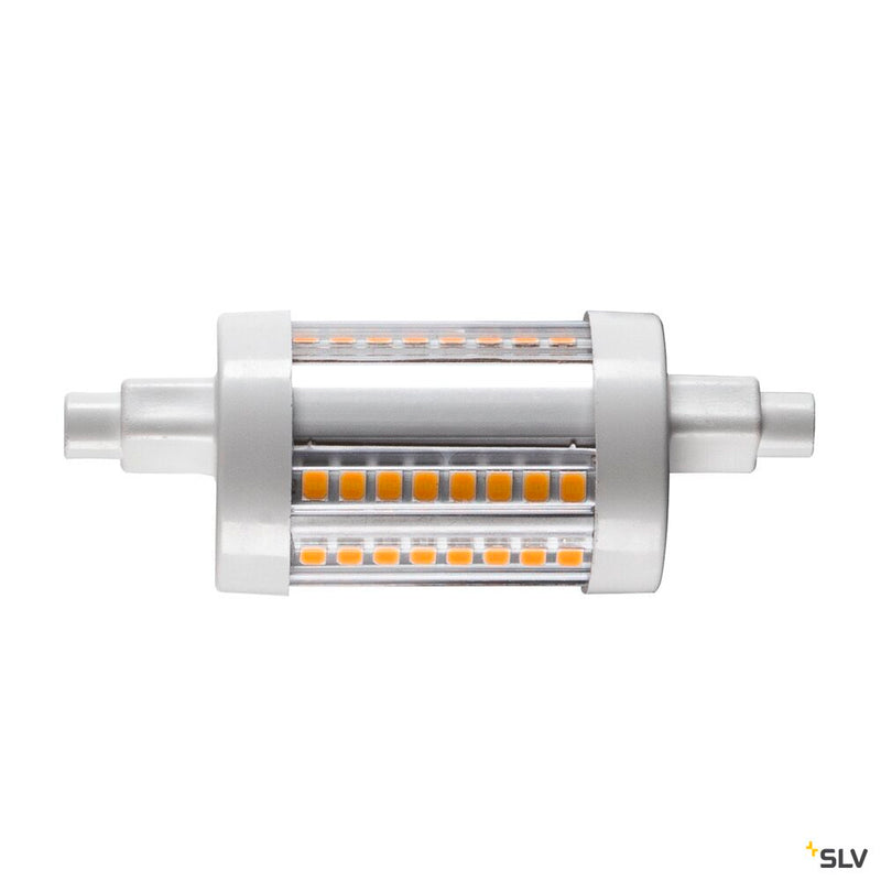 QT DE12 R7S 78mm, transparent LED light, 9W 3000K CRI90 330°