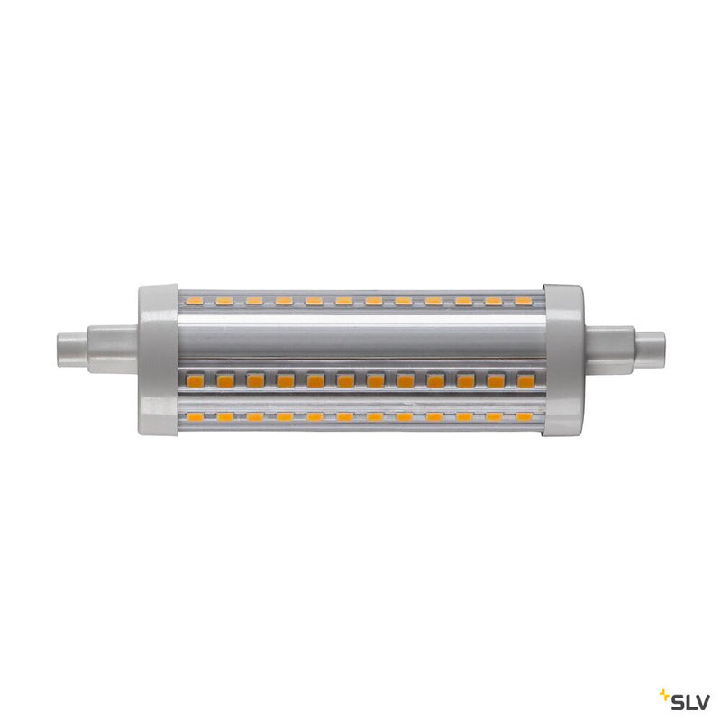 QT DE12 R7S 118mm, transparent LED light, 15W 3000K CRI90 330°