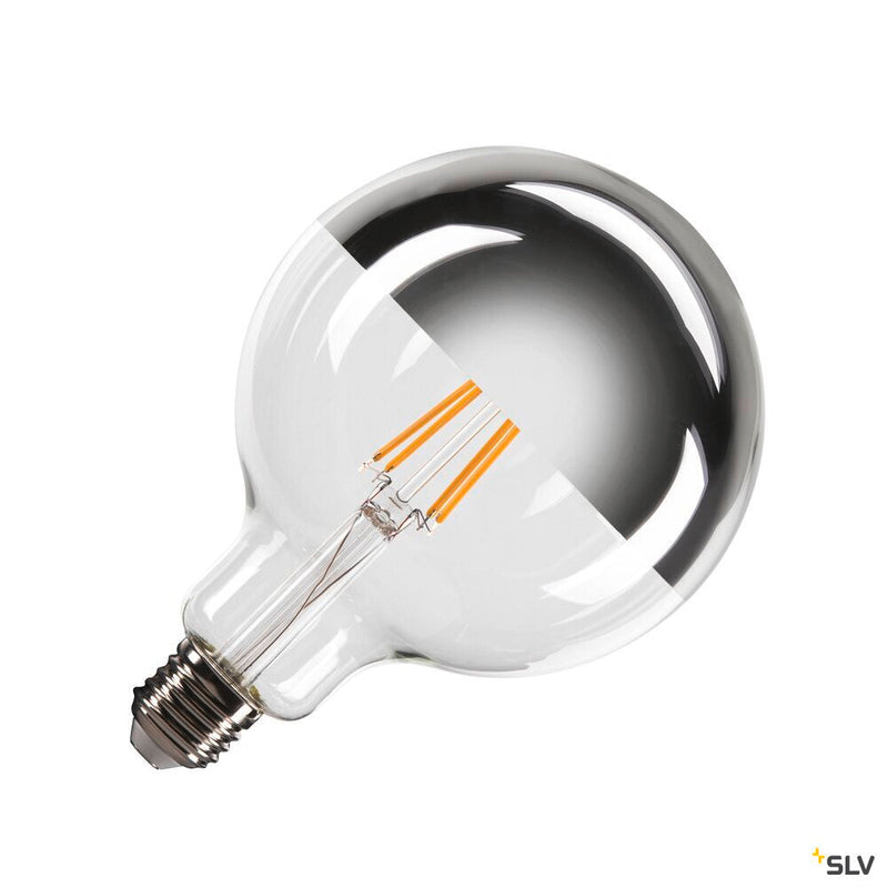 G125 E27 Mirrorhead, chrome LED light, 7.5W 2700K CRI90 180°