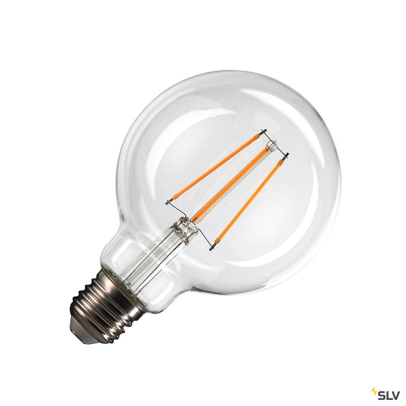 G95 E27, transparent LED light, 7.5W 2700K CRI90 320°