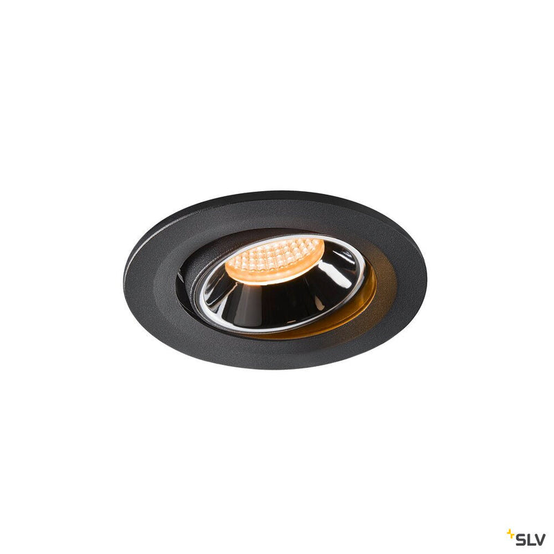 NUMINOS MOVE S, black / chrome recessed ceiling light, 2700K 40°
