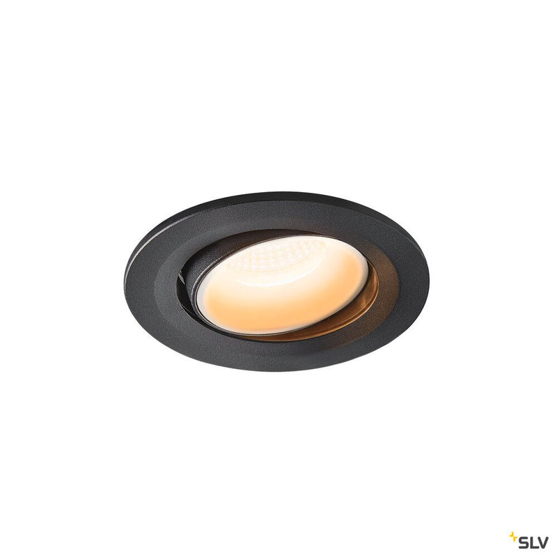 NUMINOS MOVE S, black / white recessed ceiling light, 3000K 55°