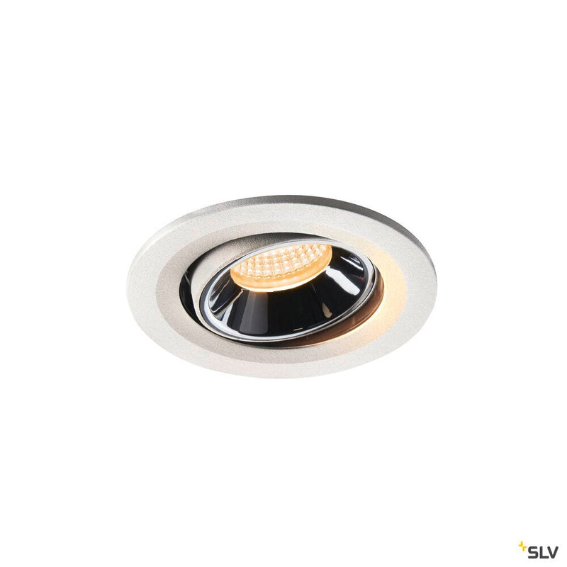 NUMINOS MOVE S, white / chrome recessed ceiling light, 3000K 20°