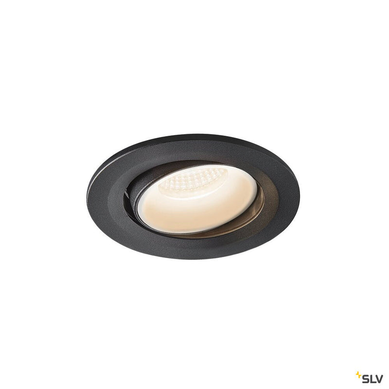 NUMINOS MOVE S, black / white recessed ceiling light, 4000K 40°