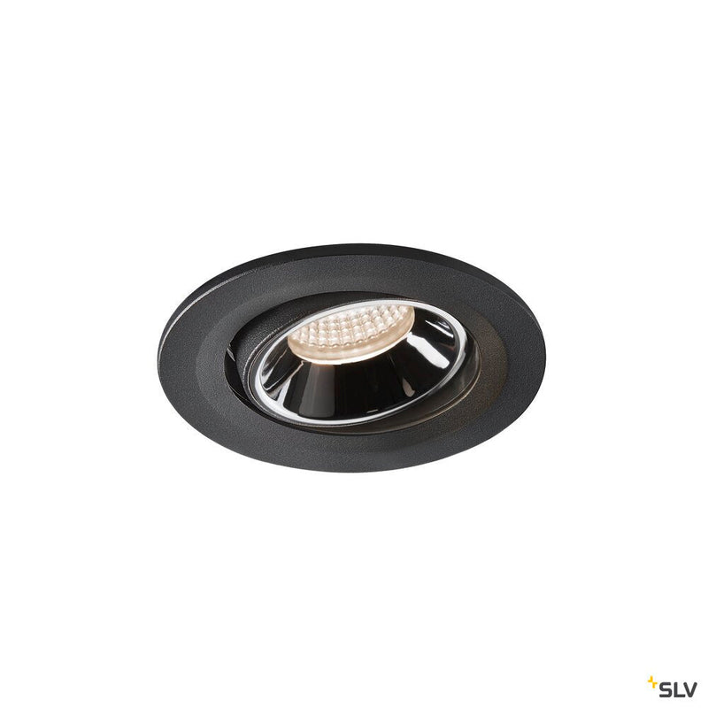 NUMINOS MOVE S, black / chrome recessed ceiling light, 4000K 40°