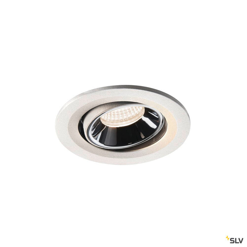 NUMINOS MOVE S, white / chrome recessed ceiling light, 4000K 55°