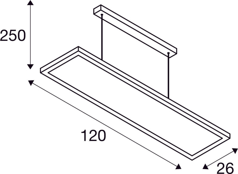 WORKLIGHT DALI, white pendant light, 57W 4000K 80°