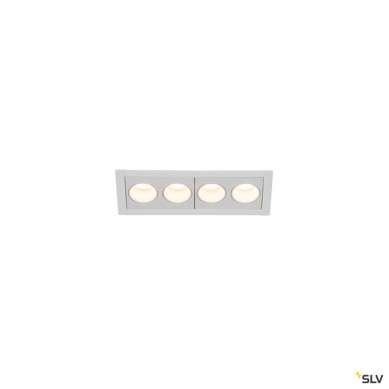 MILANDOS 4, white recessed ceiling light, 2700K 45°