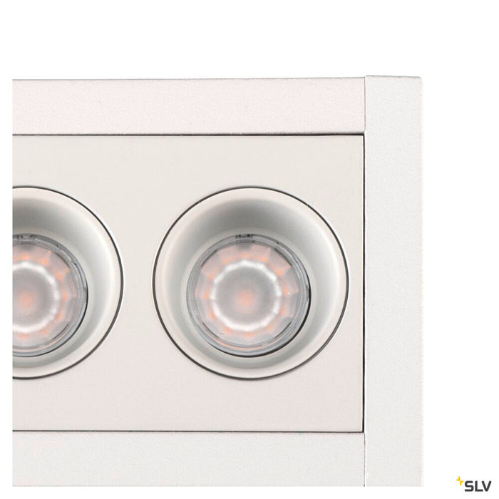 MILANDOS 4, white recessed ceiling light, 2700K 45°