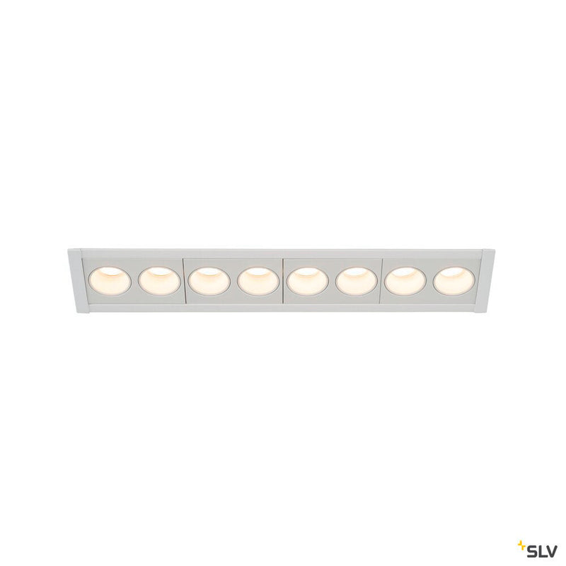 MILANDOS 8, white recessed ceiling light, 2700K 45°