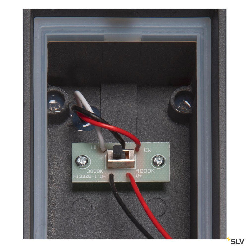 BOOKAT, anthracite wall-mounted light, 15W 3000/4000K