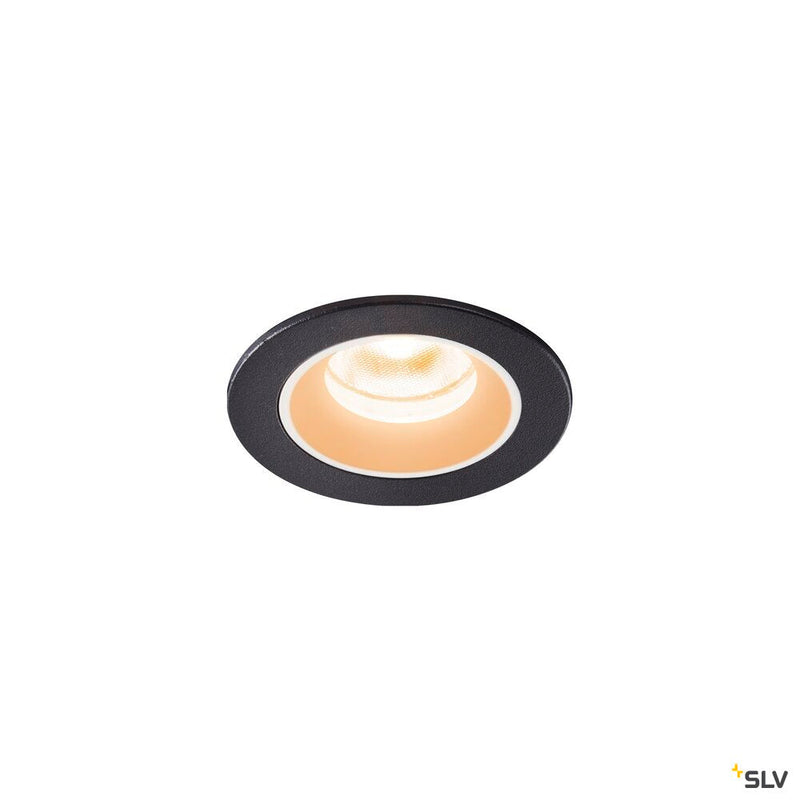 NUMINOS XS, black / white recessed ceiling light, 2700K 55°