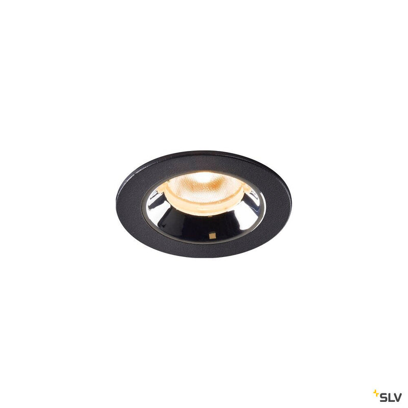 NUMINOS XS, black / chrome recessed ceiling light, 2700K 55°