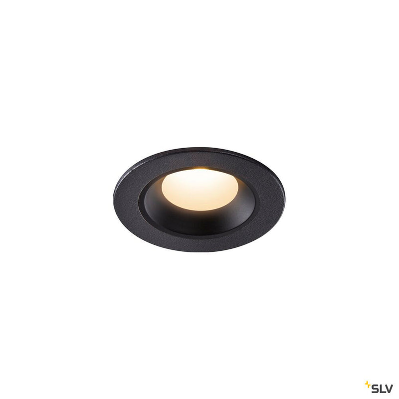 NUMINOS XS, black recessed ceiling light, 3000K 40°