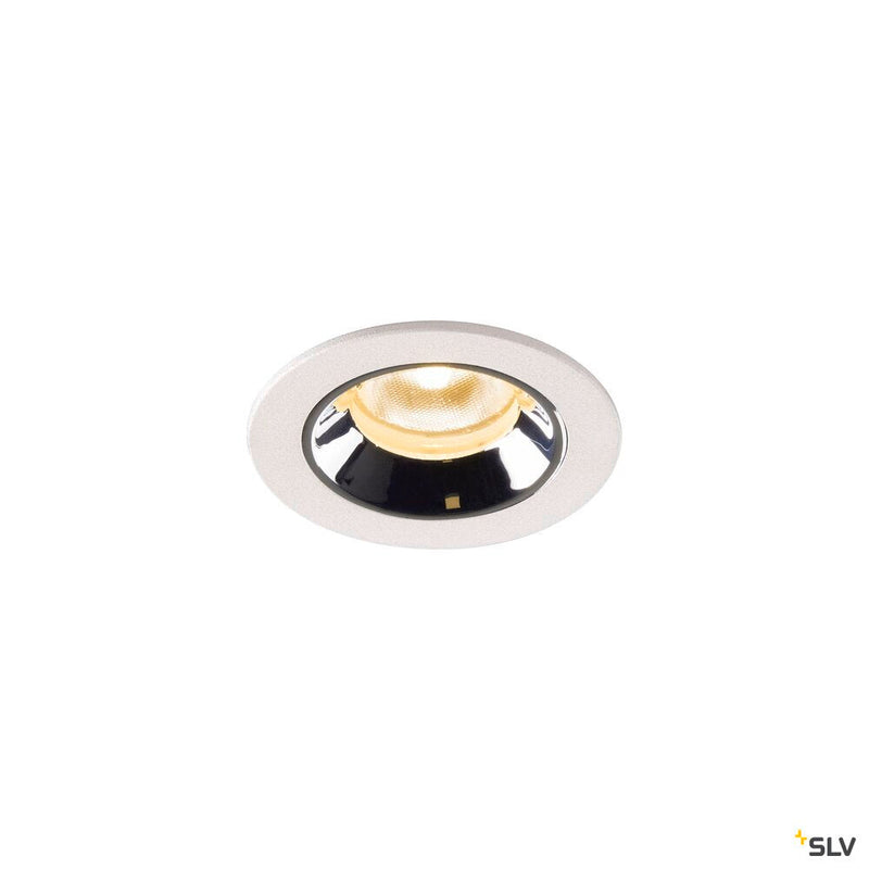 NUMINOS XS, white / chrome recessed ceiling light, 3000K 40°