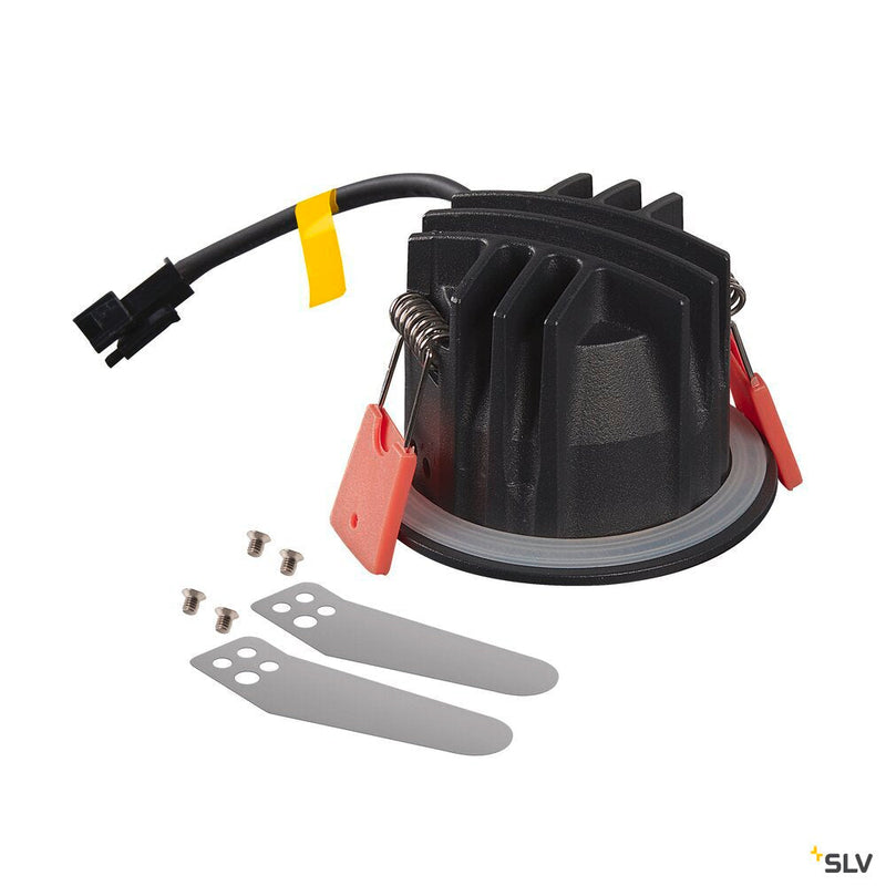 NUMINOS XS, black / chrome recessed ceiling light, 4000K 20°