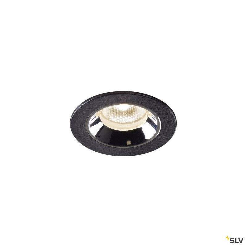 NUMINOS XS, black / chrome recessed ceiling light, 4000K 55°