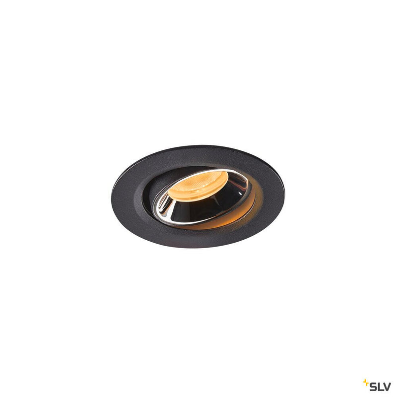 NUMINOS MOVE XS, black / chrome recessed ceiling light, 2700K 40°