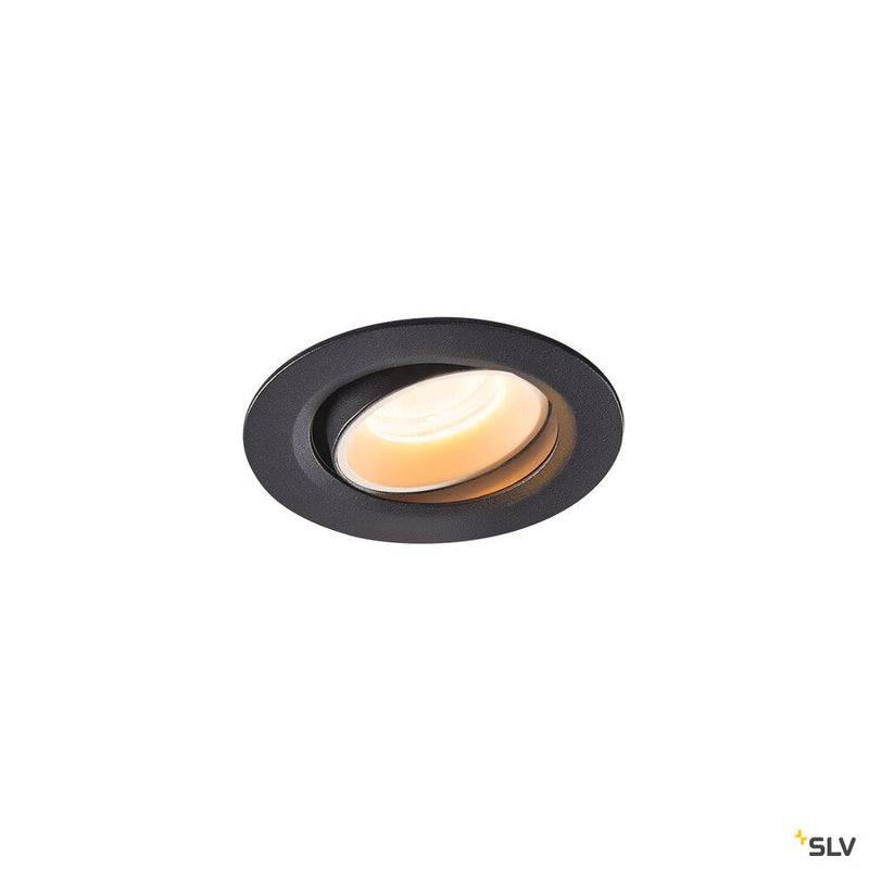 NUMINOS MOVE XS, black / white recessed ceiling light, 3000K 55°