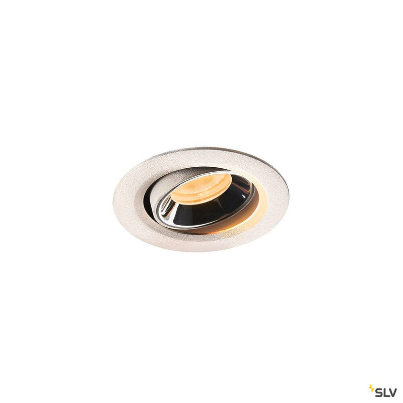NUMINOS MOVE XS, white / chrome recessed ceiling light, 3000K 55°