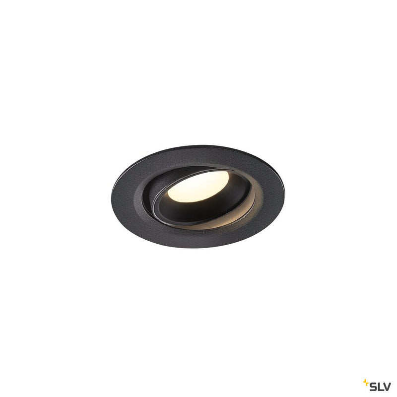 NUMINOS MOVE XS, black recessed ceiling light, 4000K 20°