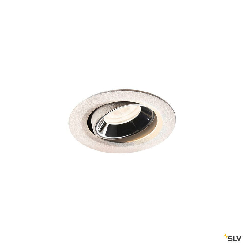 NUMINOS MOVE XS, white / chrome recessed ceiling light, 4000K 40°
