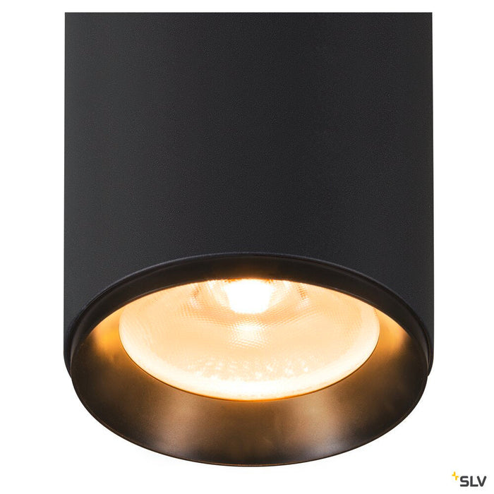 NUMINOS XL PHASE, black ceiling mounted light, 36W 2700K 24°