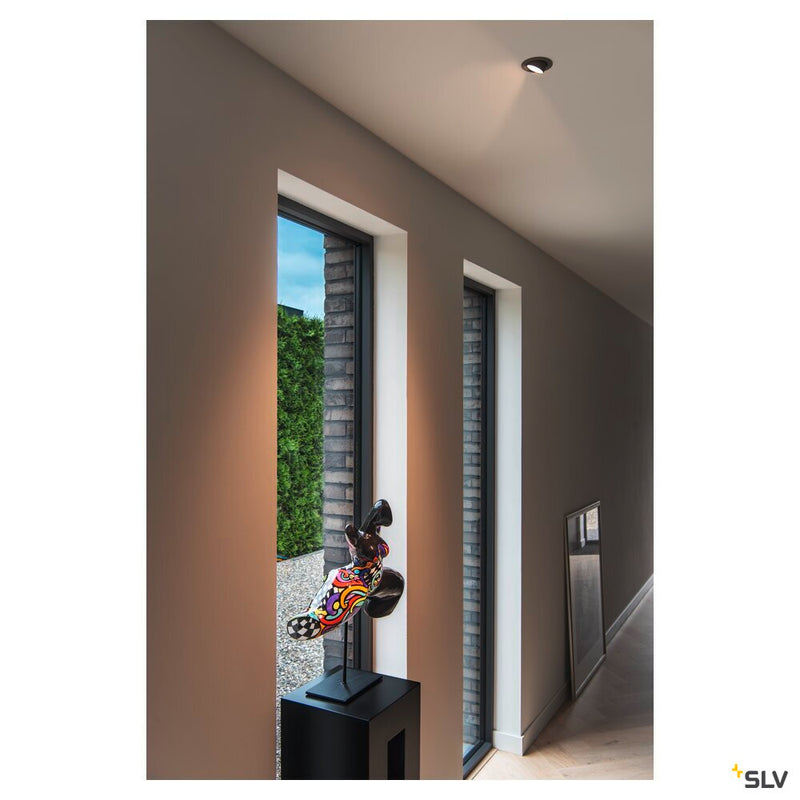 NUMINOS GIMBLE XS, black / white recessed ceiling light, 2700K 40°
