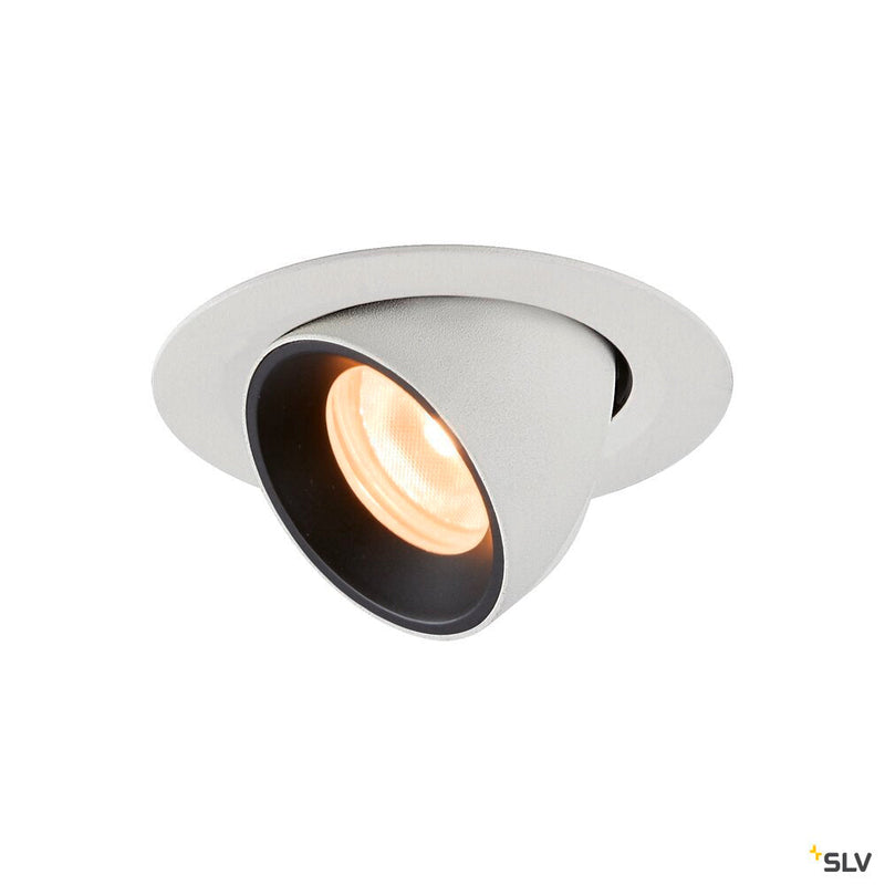 NUMINOS GIMBLE XS, white / black recessed ceiling light, 2700K 20°