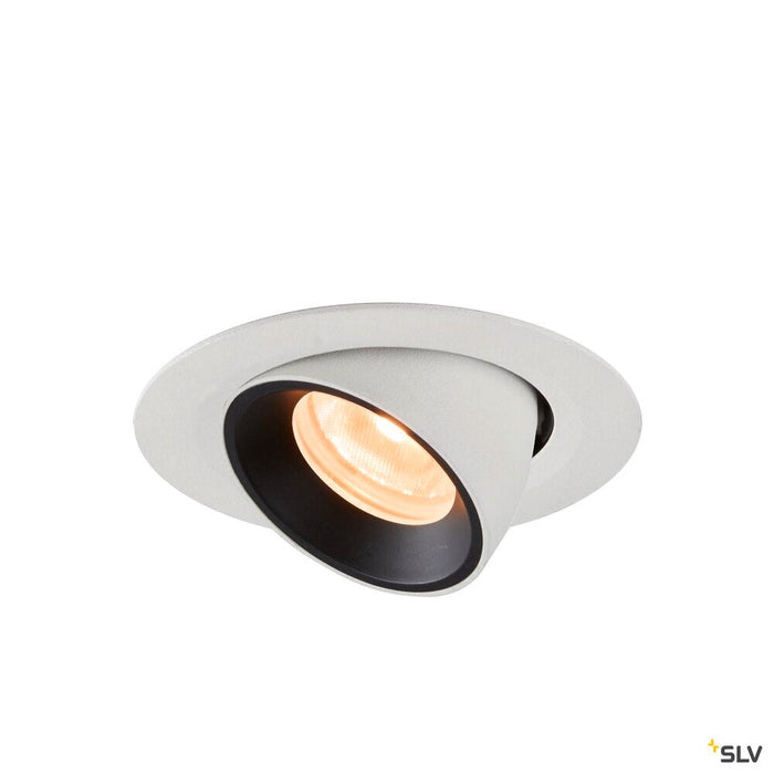 NUMINOS GIMBLE XS, white / black recessed ceiling light, 2700K 20°