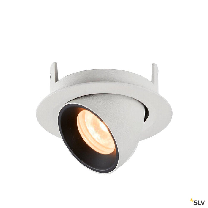 NUMINOS GIMBLE XS, white / black recessed ceiling light, 2700K 20°