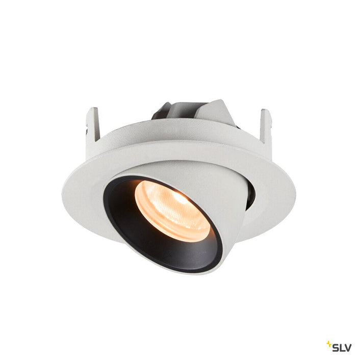 NUMINOS GIMBLE XS, white / black recessed ceiling light, 2700K 20°