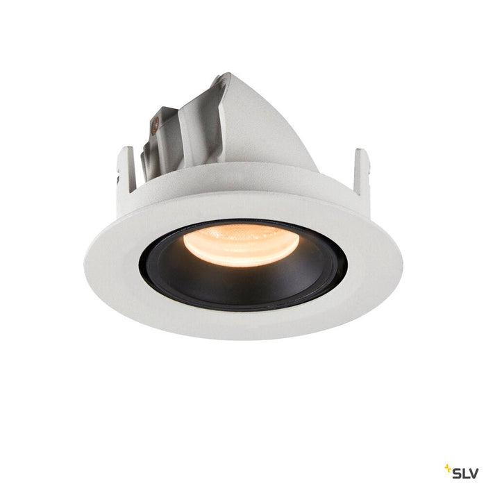 NUMINOS GIMBLE XS, white / black recessed ceiling light, 2700K 20°