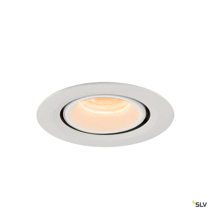 NUMINOS GIMBLE XS, white recessed ceiling light, 2700K 20°