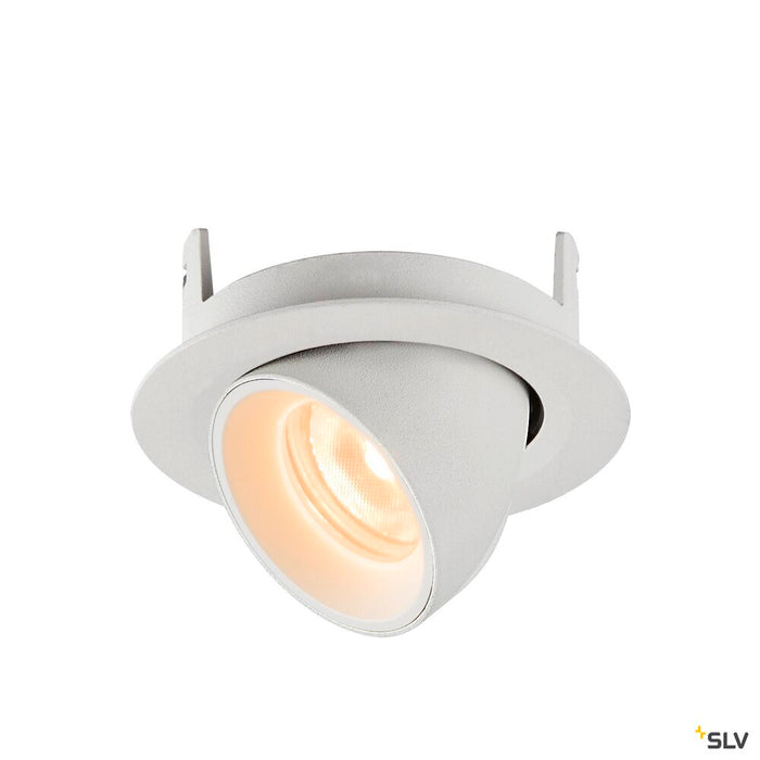 NUMINOS GIMBLE XS, white recessed ceiling light, 2700K 20°