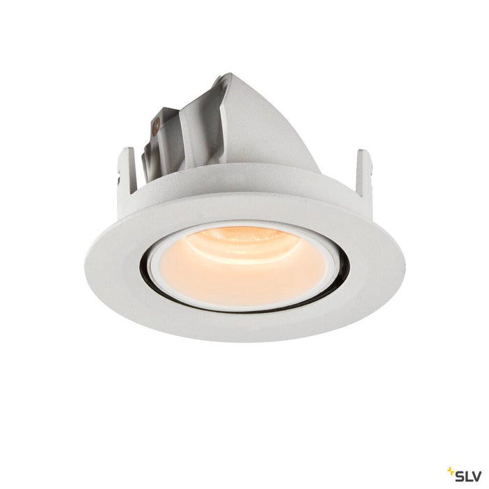 NUMINOS GIMBLE XS, white recessed ceiling light, 2700K 20°