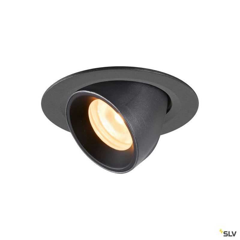 NUMINOS GIMBLE XS, black recessed ceiling light, 3000K 40°