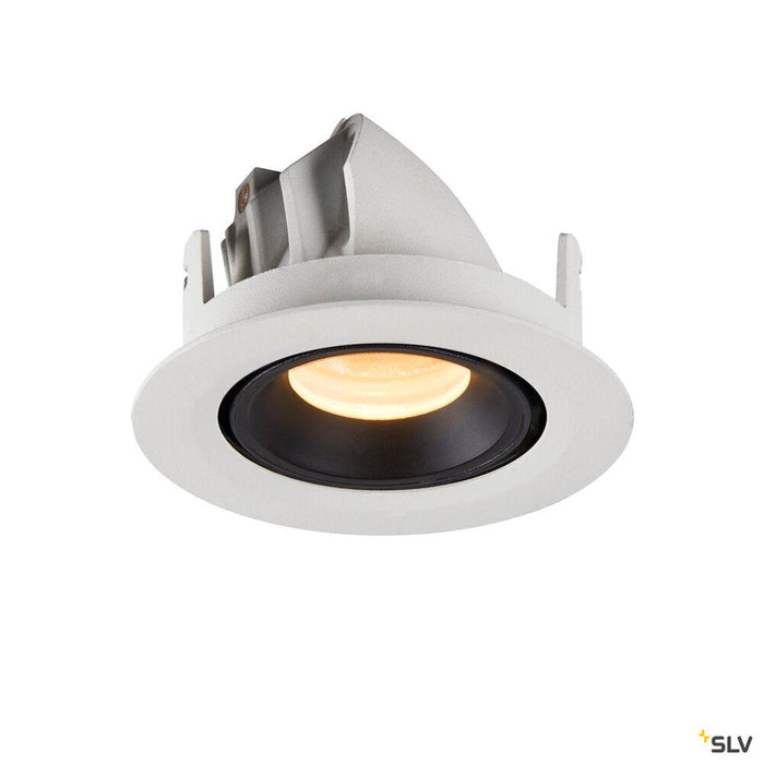 NUMINOS GIMBLE XS, white / black recessed ceiling light, 3000K 20°