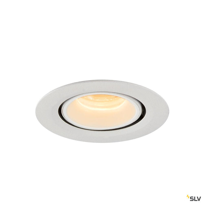 NUMINOS GIMBLE XS, white recessed ceiling light, 3000K 20°