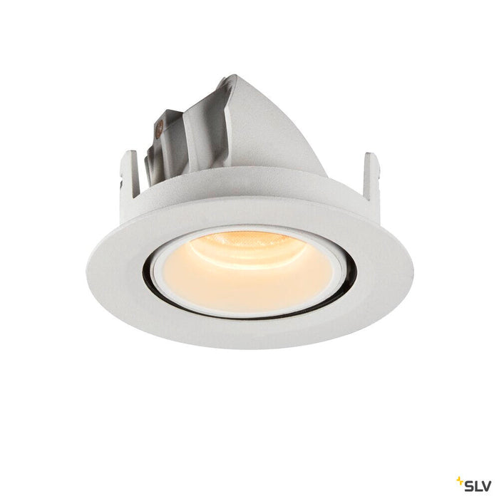 NUMINOS GIMBLE XS, white recessed ceiling light, 3000K 20°