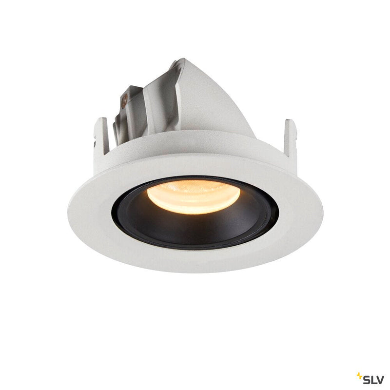 NUMINOS GIMBLE XS, black / white recessed ceiling light, 3000K 40°