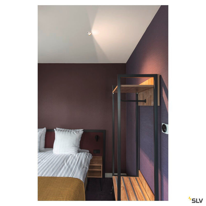 NUMINOS GIMBLE XS, black / white recessed ceiling light, 3000K 40°