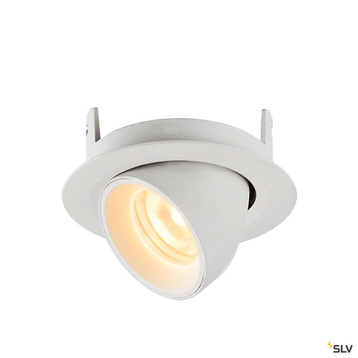 NUMINOS GIMBLE XS, white recessed ceiling light, 3000K 55°