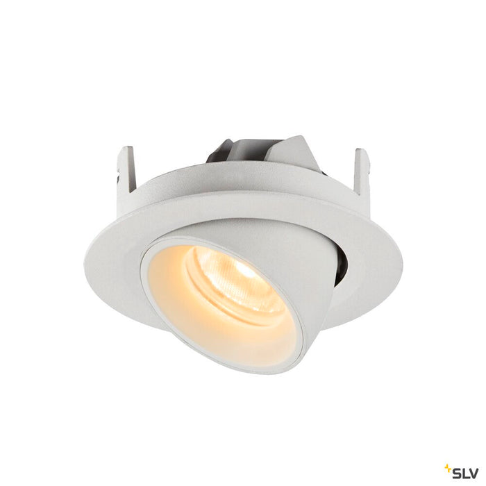 NUMINOS GIMBLE XS, white recessed ceiling light, 3000K 55°