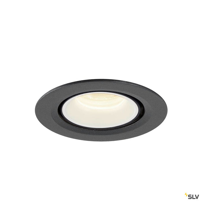 NUMINOS GIMBLE XS, black / white recessed ceiling light, 4000K 20°