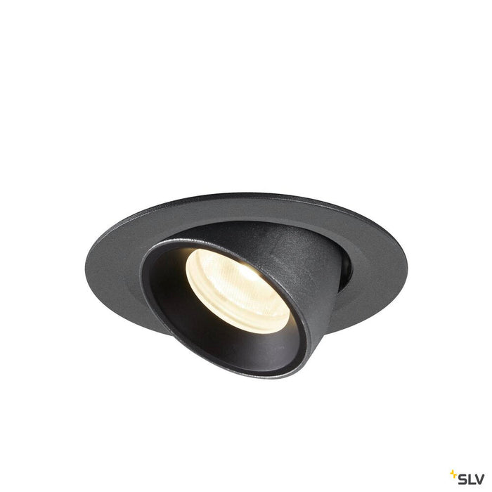 NUMINOS GIMBLE XS, black recessed ceiling light, 4000K 55°