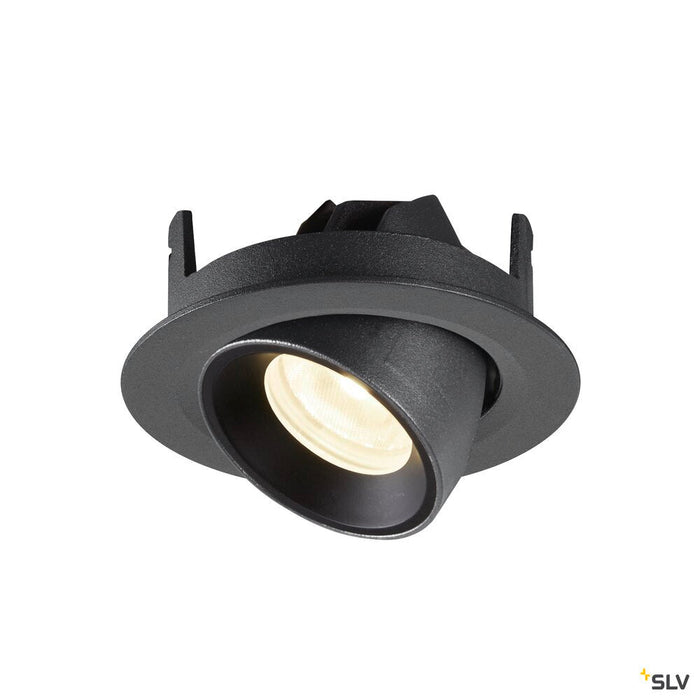 NUMINOS GIMBLE XS, black recessed ceiling light, 4000K 55°